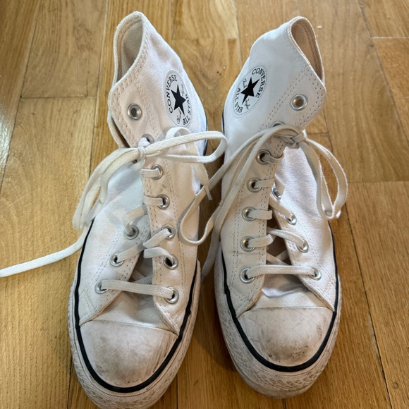Converse White High-Top Sneakers - Picture 1 of 4